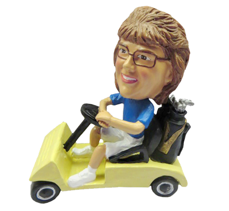 Golfer in a Golf Cart Female