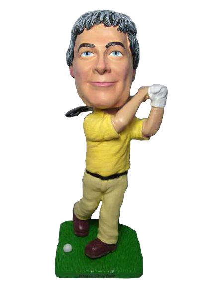 Custom Golf Bobblehead Doll - Golfer in Mid-Swing